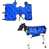 Calf Blanket Warm Clothes Goat Blankets for Winter Keep Calves, Goats, Dogs, Foal, Donkey Warming Thickened Belly Protection Windproof Large Size Blue