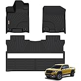 Binmotor-Floor Mats for 2017-2026 Honda Ridgeline Crew Cab, Front & 2nd Row, All Weather Car Floor Mats Ridgeline Car Mats Floor Liners for Honda Ridgeline Accessories