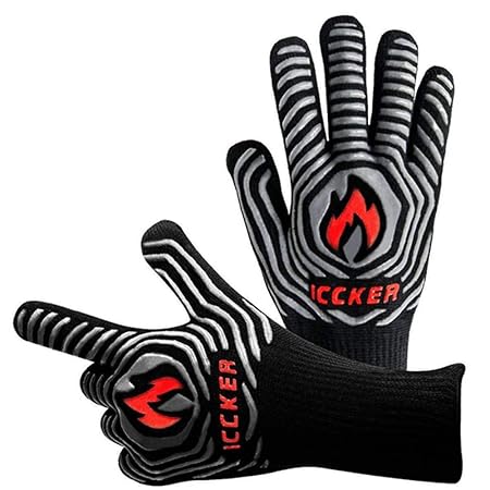 MYF Aramid 500 Grados Grill Alta Temperatura Guantes Silicona Anti ...