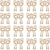 SUNNYCLUE 1 Box 80Pcs Enamel Bow Charms Coquette Jewelry Charms White Bowknot Ties Dangle Aesthetic Gold Small Alloy Pendants Findings for Jewelry Making Necklaces Bracelets DIY Crafts Decoration