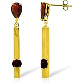 14k Yellow Gold Chandelier Earrings with Garnets