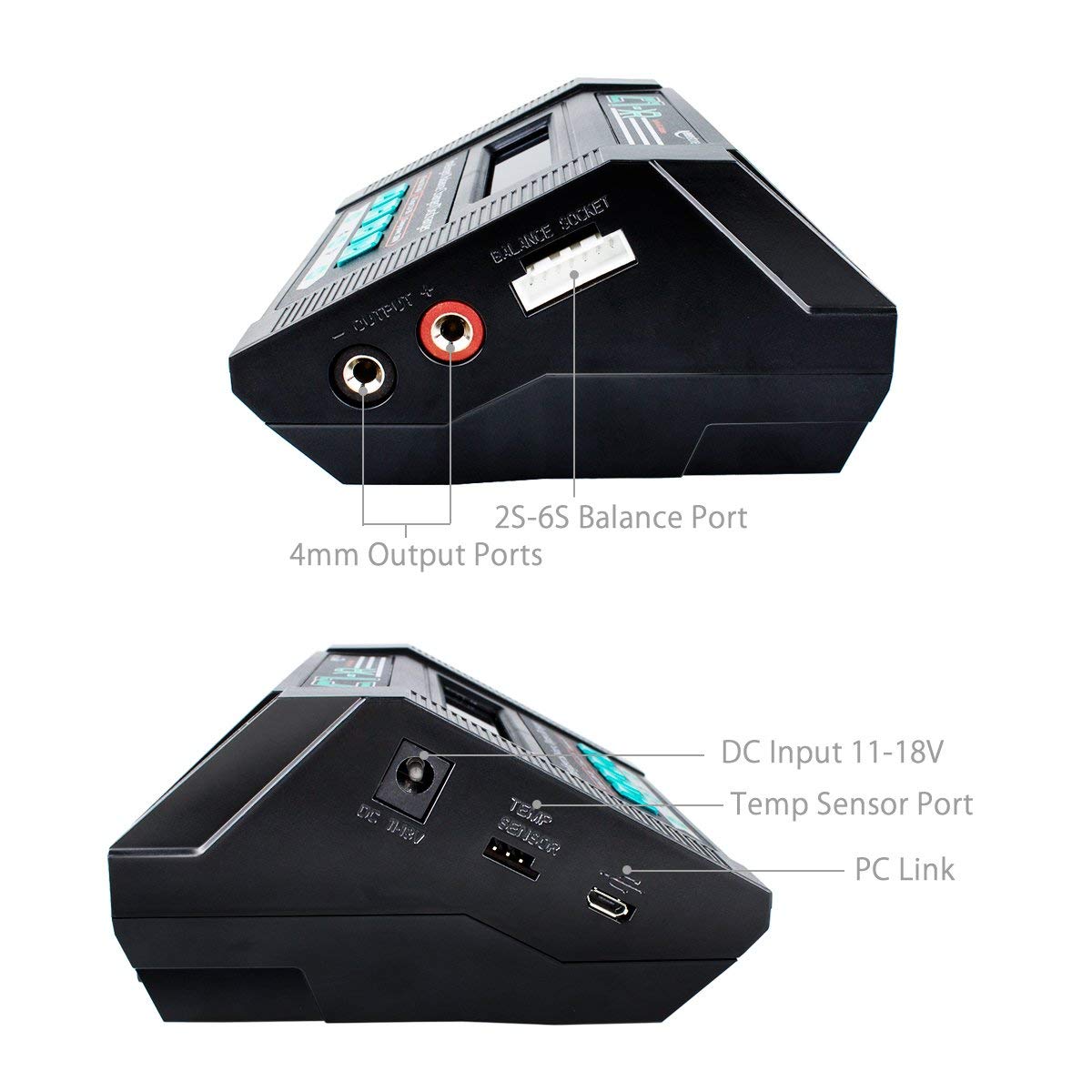 Keenstone Lipo Battery Charger Discharger with Low Voltage Checker 10A 100W AC/DC 1S-6S Digital Battery Pack Charger for Li-Po Li-Hv Li-Ion Li-Fe NiMH Ni-Cd Pb