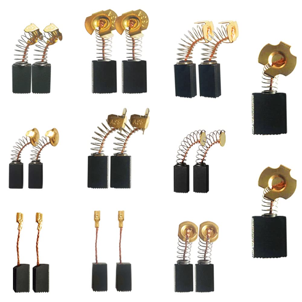 Electric Motor Carbon Brushes – 10-Pack, Multiple Sizes (3mm To 10mm Width), 9x15x26mm, DIY Replacement For Power Tools, Grinders, Saws