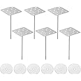 PATIKIL 5.9 Inch Perforated Insulation Pins with Round Washers, 50 Pack Aluminum Insulating Nails Wall Plug for Fixing Foam Boards to Wall or Ceiling