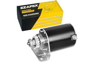 EZAPEX Starter Motor Compatible with Briggs Stratton 12 13 14 14.5 16 16.5 17 17.5 18 18.5 19.5HP 344cc 465cc 502cc 465cc Cub Cadet 593934 693551 030221 LG693551 14 Teeth