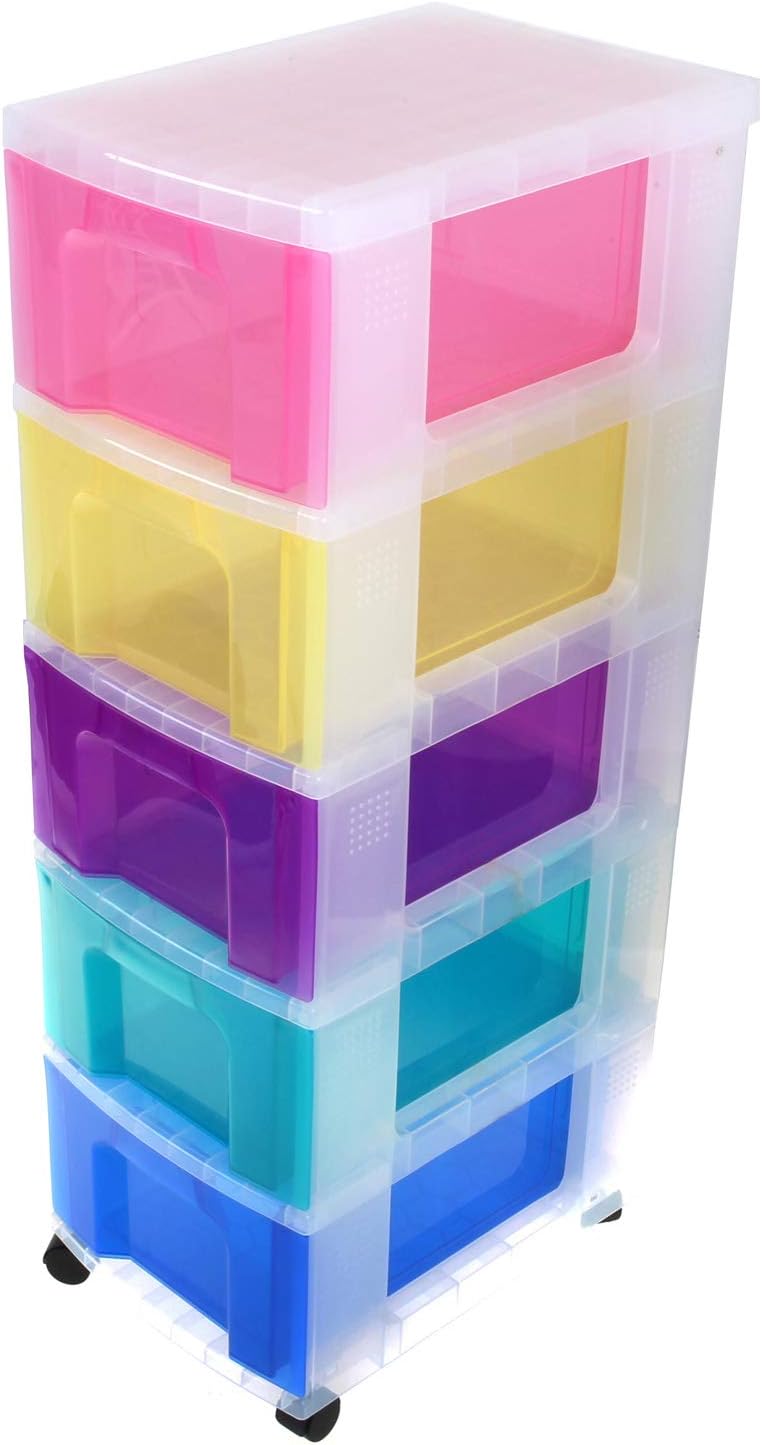 Really Useful Plastic Storage Unit 5 X 12 Litre Drawer Color