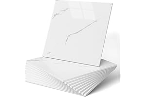 practicalWs 20pcs Marble Peel and Stick Tile for Kitchen Backsplash, 11.8"x11.8" Waterproof White/Gray PVC Wall Tiles for Bathroom Walls, Self Adhesive Shower Panels/Wallpaper for Wall Decor