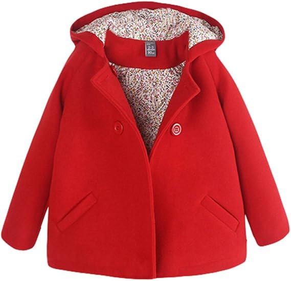 L SERVER Mädchen Windjacke Mit Kapuze - Blumenstickerei - Für Frühling & Herbst - Pink & Blau - Größen 104-140