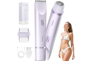 Fanovae Bikini Trimmer for Women – Gentle Electric Razor for Sensitive Areas, Waterproof USB-C Rechargeable Shaver for Body & Face, Stocking Stuffers Holiday Gift Lavender