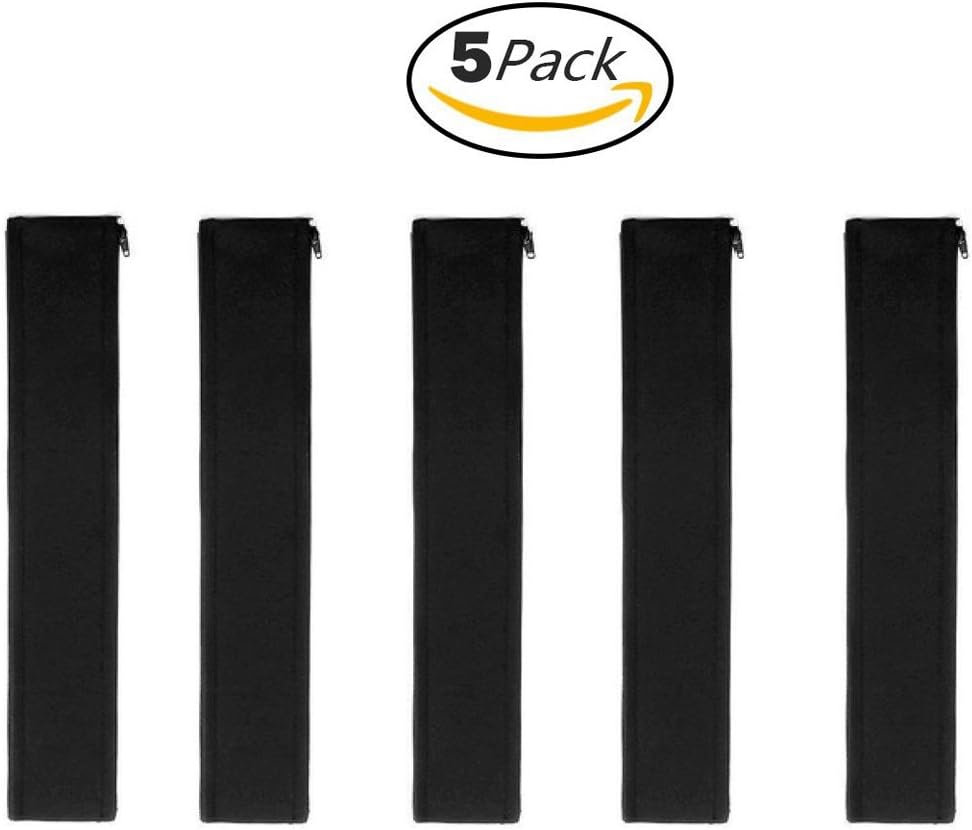 CTYRZCH 20 Inch Zipper Cable Management Neoprene Cord Cover Sleeve Wire Hider Concealer Organizer Protector System for Desk TV PC Computer Home Theater 5 piece
