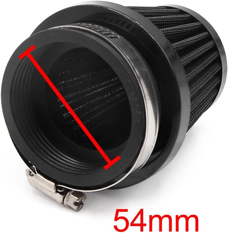 sourcingmap 54mm Inlet Dia Motorcycle Air Intake Filter with Adjustable Clamp - Image 3