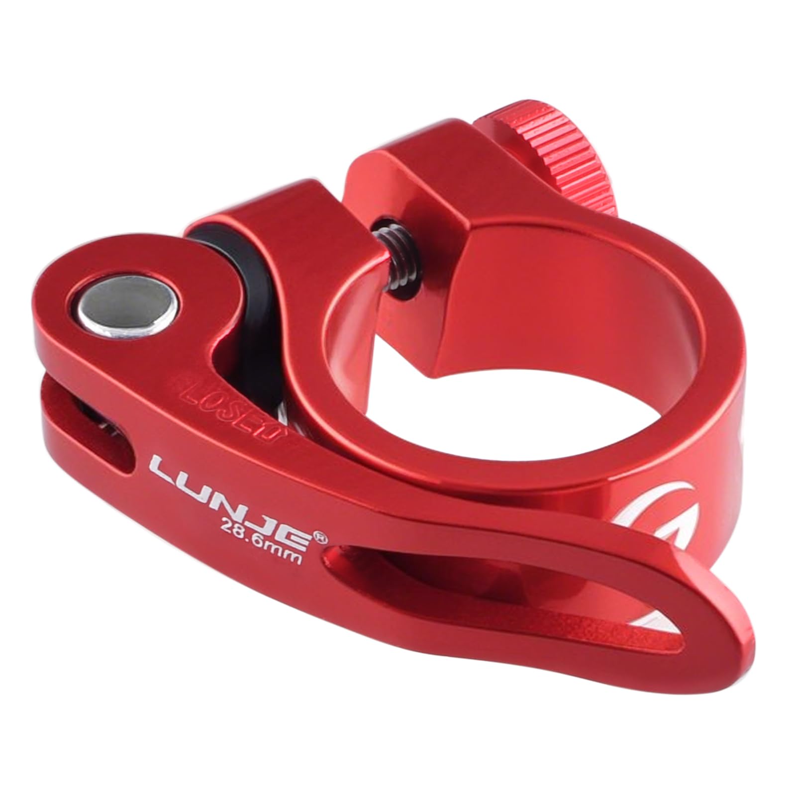 Photo 1 of TRIWONDER Bike Seat Post Clamp - 28.6mm, 31.8mm, 34.9mm Quick Release for MTB, Road, Casual Bike (Red, 31.8mm)