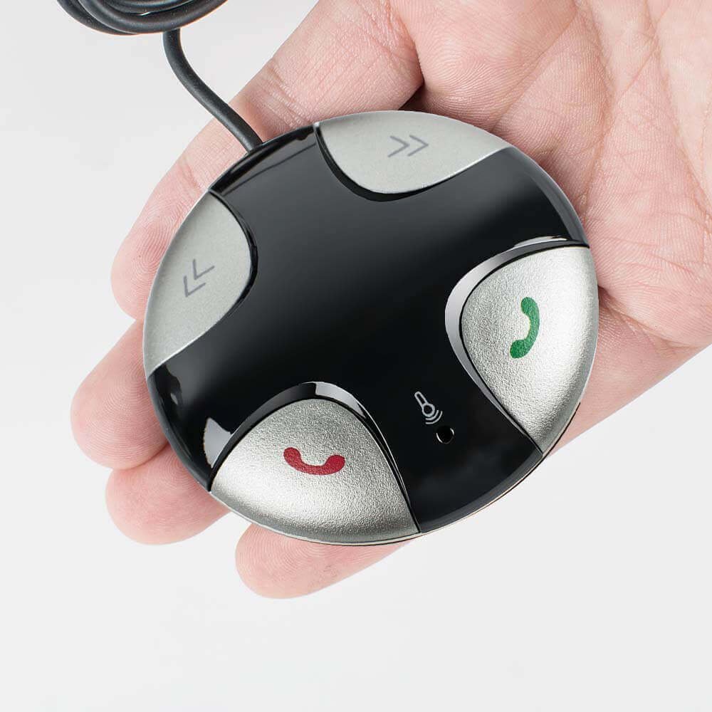 Enshey Transmetteur FM Bluetooth, Sans fil avec Support Magnétique Détachable et Chargeur USB Récepteur Stéréo de voiture Kits Voiture sans fil Audio Voiture Système stéréo – Noir