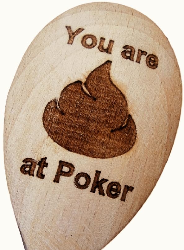 NEW ENGRAVED POKER WOODEN SPOON LOSER LAST BOOBY PRIZE WORST PLAYER NOVELTY CARDS JOKE WOOD KITCHEN COOKING BAKING GIFT PRESENT UK by FASTGAME