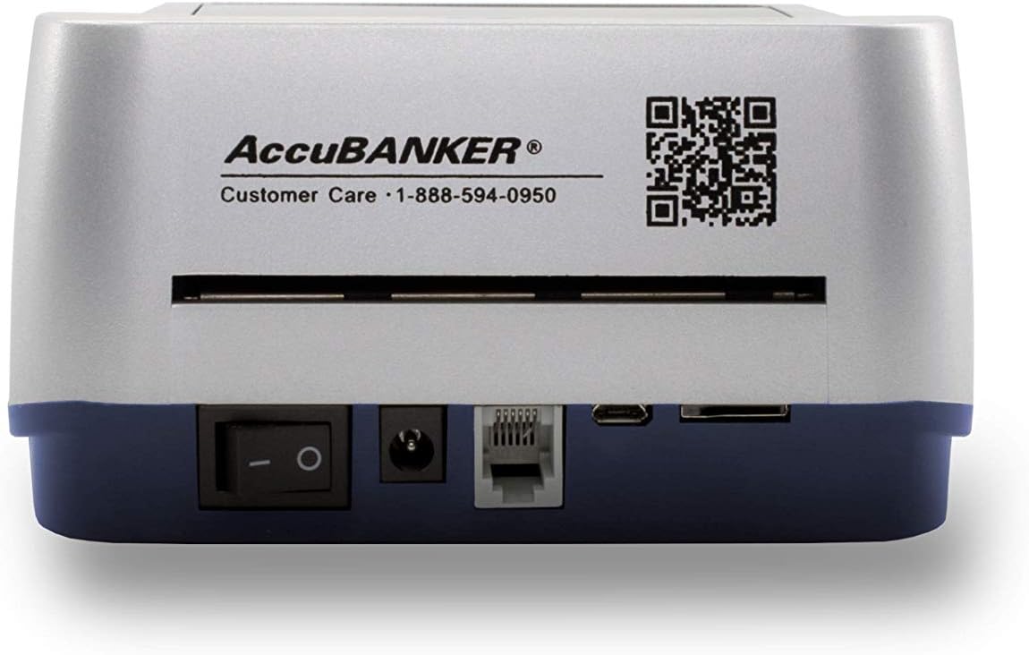 AccuBANKER D470 Quadscan 4-Way Orientation Counterfeit Detector with UV, MG, IR, WM, Image, Length, Spectrum Counterfeit Detection Methods - Optional Battery for Portable Use (No Battery) : Office Products