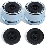 iBroPrat 2pcs Trailer Axle Dust Cap Cup Grease