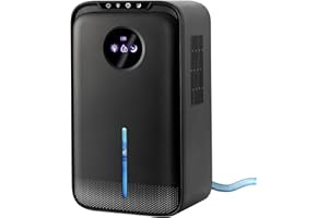 HUMUGE Dehumidifier, 88 OZ Dehumidifier for Home, Quiet Small Dehumidifier with Drain Hose, Dehumidifier for Bedroom Bathroom Home Room, (800 Sq.ft) Auto Shut Off, Timing Setting, 7 Colors LED Light