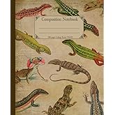 Composition notebook: vintage lizard notebook for school. Gift for lizards & reptiles fans.