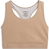 TomboyX Racerback Compression Bra for Women Full Coverage Gender Inclusive Wireless Medium Support Top No Padding Sports Bras