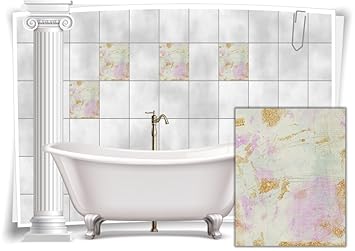 Fliesenaufkleber Bordure Fliesen Aufkleber Vintage Nostalgie Retro Bad Wc Kuche