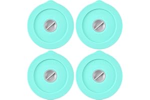 Replacement Lids for Pyrex 7202-PC 1 Cup, Silicone Round Storage Cover Lid for Anchor Hocking Glass Bowl 4 Pack with Date Mar
