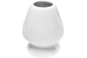 AIYICIII Matcha Whisk Holder – Ceramic Chasen Stand for Bamboo Matcha Whisk, Japanese Tea Set Accessory (White)