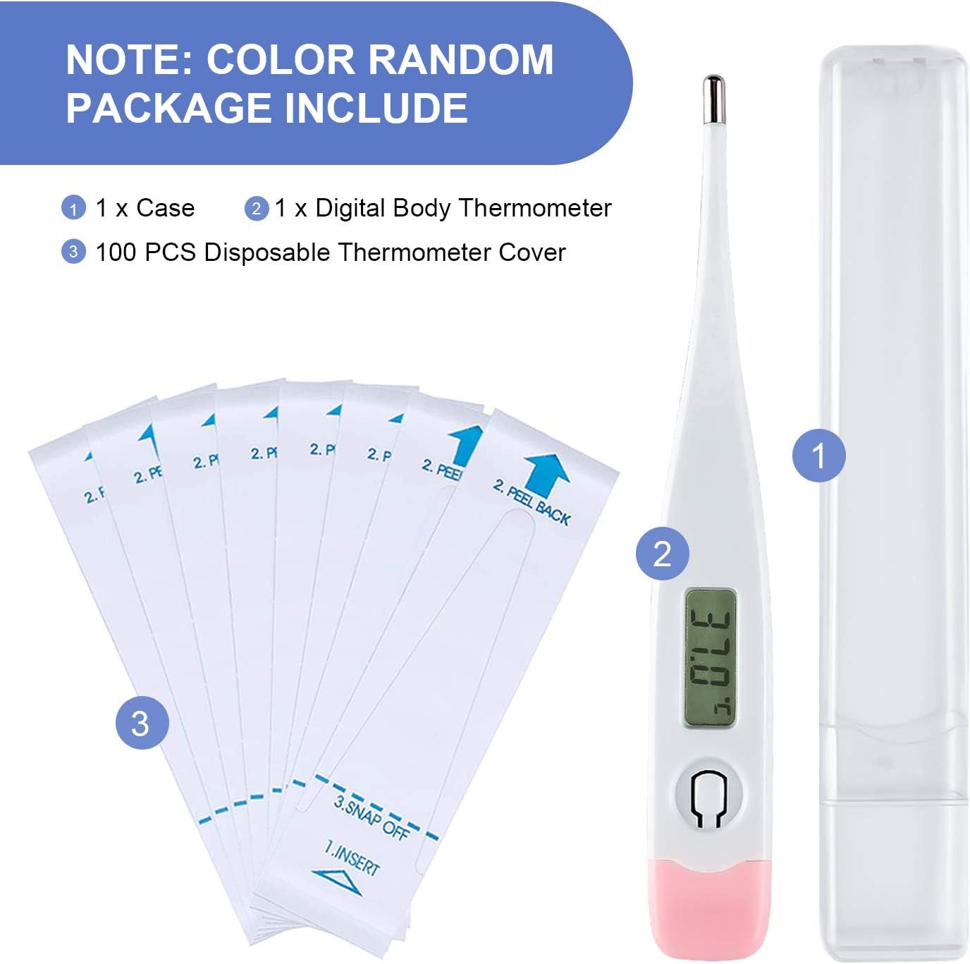 Baby Randomly Color） Electronic thermometers Universal Fast Temperature