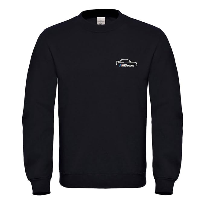 Natshop2000 M.Power BMW Bestickte Auto Logo Sweatshirts Premium Qualität - 6119- Sw