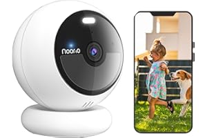 Noorio Security Cameras Outdoor Magnetic, 1080P Battery Camera Surveillance Exterieur for Home, Color Night Vision, 2-Way Aud
