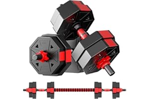 TOTOZAKUL Adjustable Weights Dumbbells Set, Non-Rolling Adjustable Dumbbell Set, Free Weights Dumbbells Set Hexagon, Weights Set for Home Gym, 20 Lbs