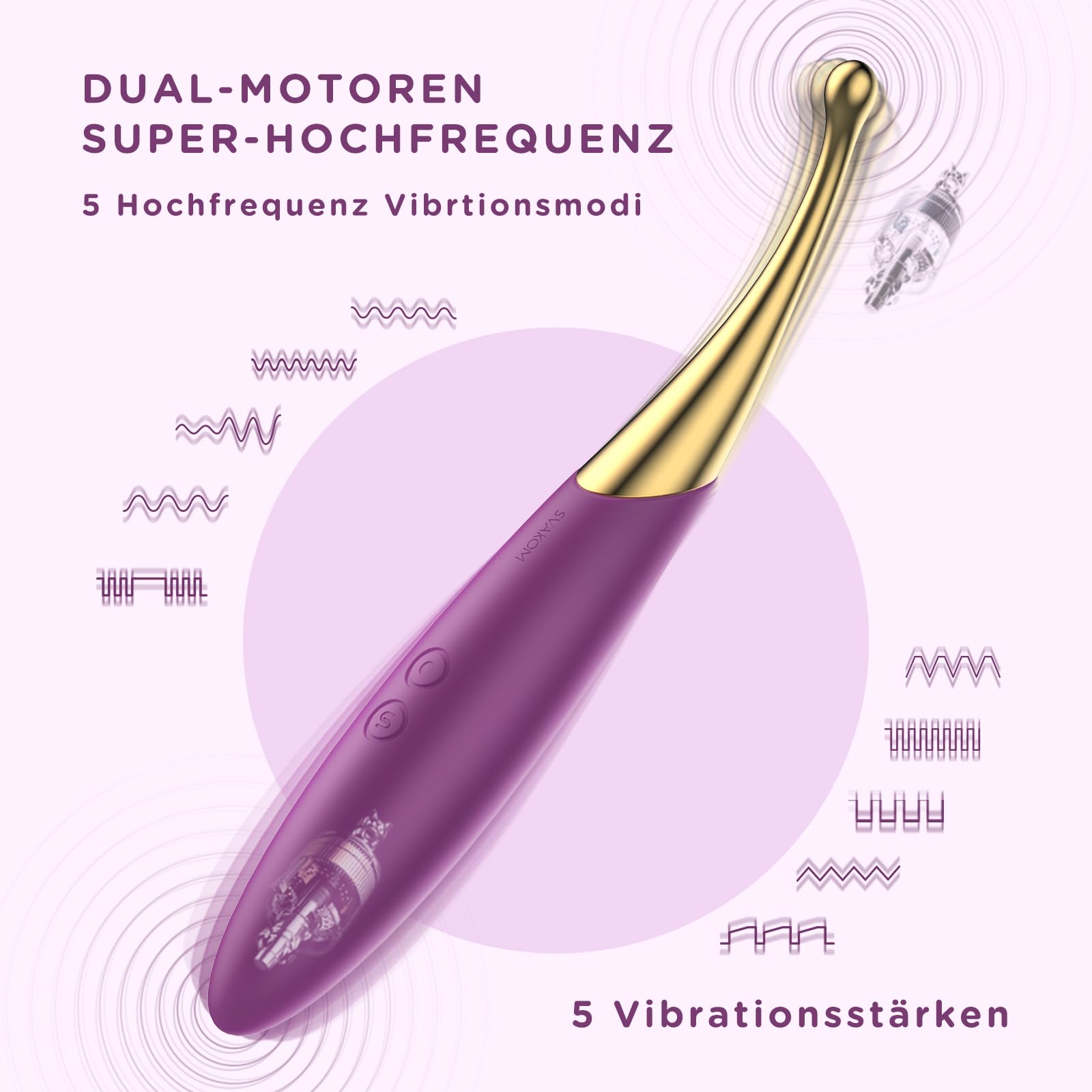 SVAKOM 2 in 1 Sex Spielzeug für die Frau Paare für G-punkt Klitoris,Vibration für Frauen Dildo Sex Toys,25 Vibrationmodi Sex Spielzeug Vibrator,Vibratorensets für Frauen Dildos Sexspielzeug Vibratoren