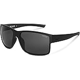 TOROE Matte Black TR90 MOJAVE Frame Sunglasses Enhancing Polarized Polycarbonate Lens