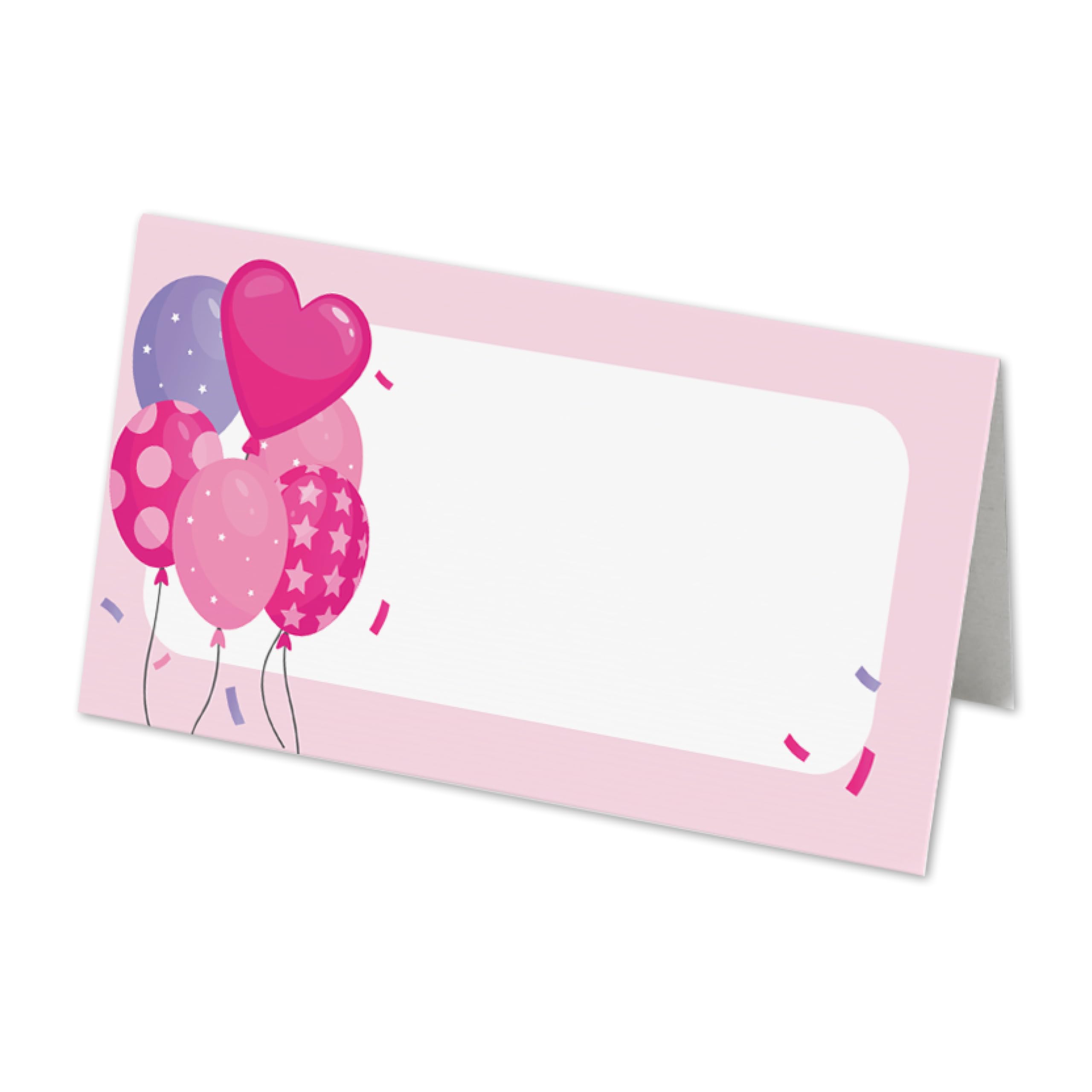 50 Pink Name Place Cards - 8cm by 4cm Place Name Cards for Table Setting, Christmas, Parties, & Wedding Decoration (Pack of 50)