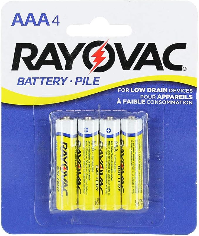 Rayovac Heavy Duty AAA Batteries, 3AAA4D, 4Pack by Rayovac Amazon.es