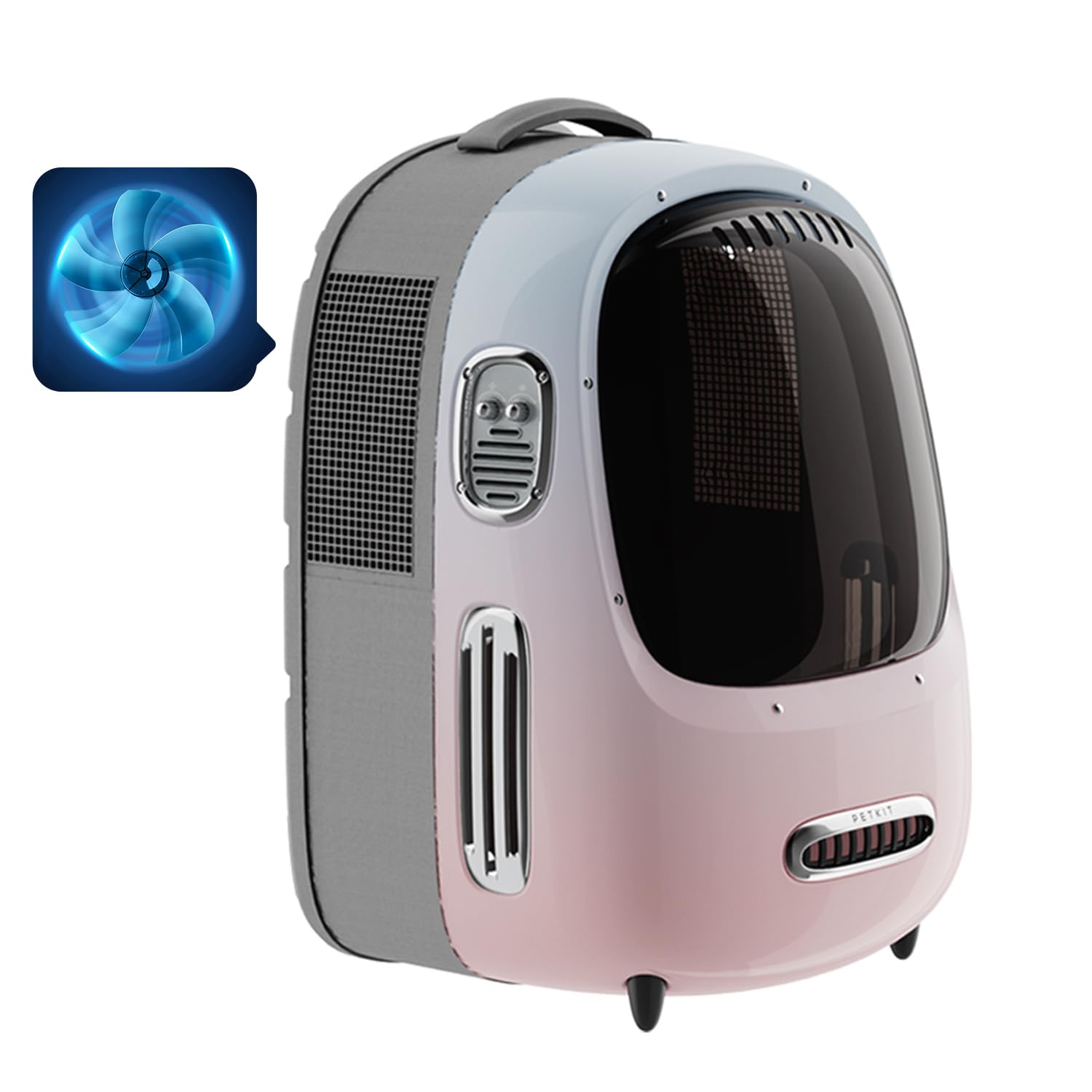 Photo 1 of ***HAS DAMAGES *** PETKIT Cat Backpack Carrier with Inbuilt Fan & Light, Airline-Approved Pet Backpack Bubble for Kitty Small Dog, Detachable Dog Backpack with Padded Strap for Travel, Hiking, Walking & Outdoor