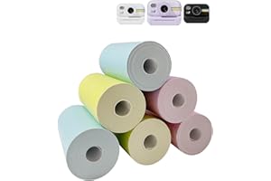JOYTRIP 6 Roll Printer Paper for Kids Instant Print Camera, HD Printing Thermal Print Paper Set, Refill Replace Camera Printer Paper-Pink Blue Yellow
