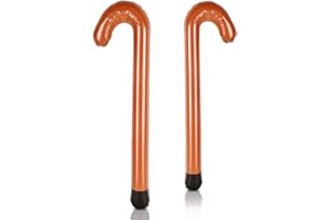 HAIOPS Inflatable Cane Old Man Blow Up Walking Crutch Costume Accessories PVC Party Decoration, 2 Pack