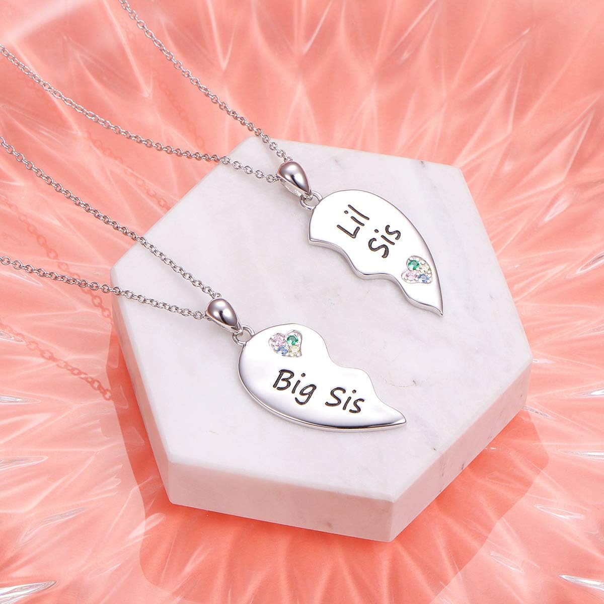 FLYOW Sister Necklaces/Mother Daughter Necklaces for 2 ...