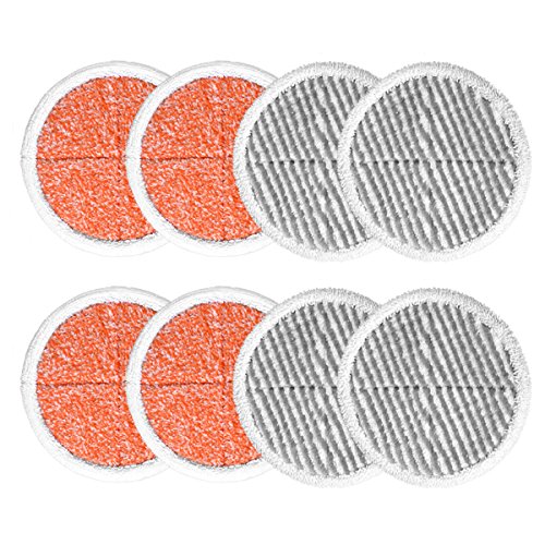 KEEPOW 8 Pack Spin Mop Pads Replacement for Bissell Spinwave 2124, 2039, 2037 Series Powered Hard Floor Mop