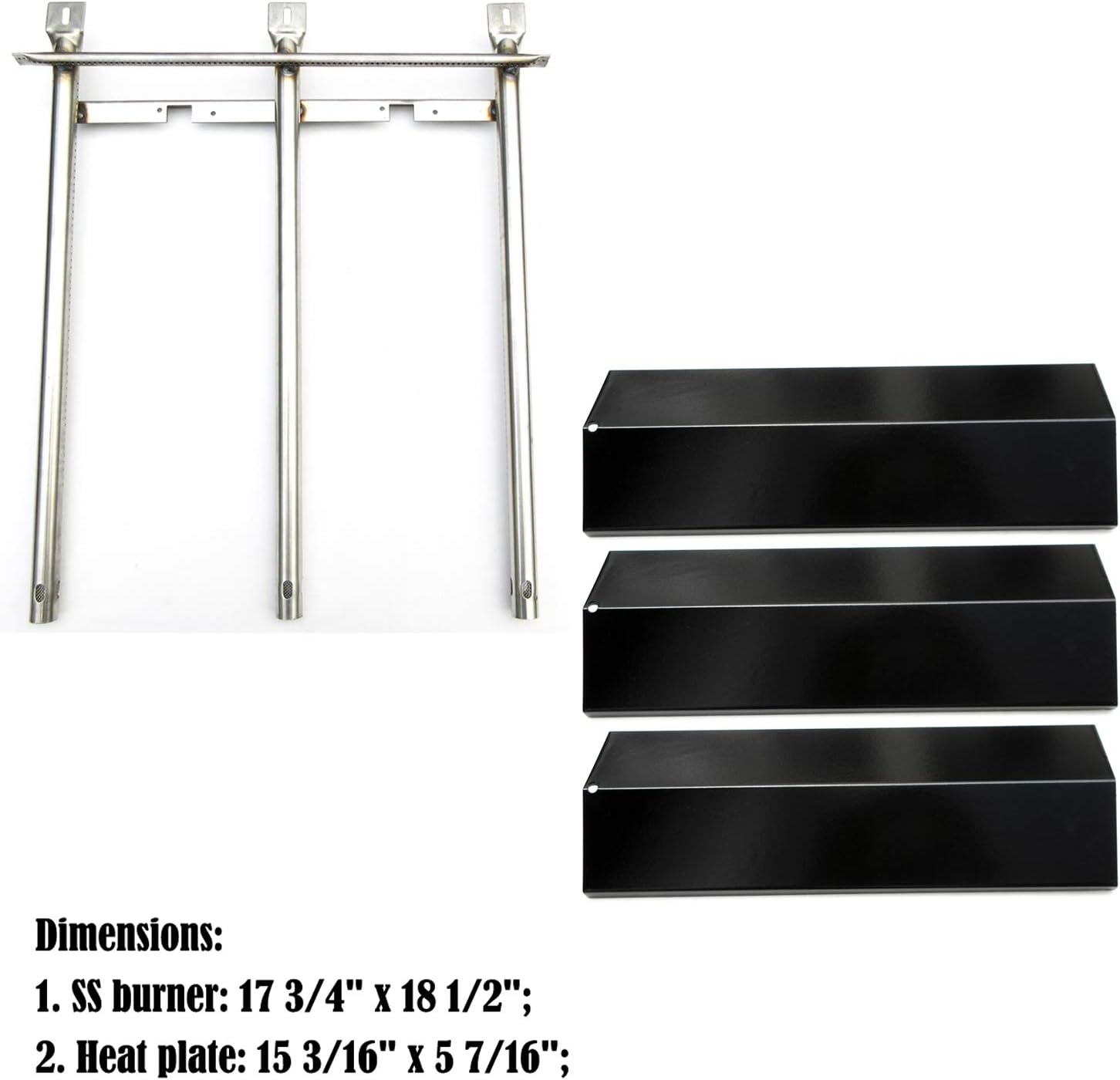 Direct Store Parts Kit DG199 Replacement for Sonoma CGR27, CGR27LP, CGR30, CGR30LP Gas Grill Burners & Heat Plate (SS Burner + Porcelain Steel Heat Plate) : Garden & Outdoor