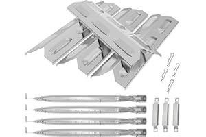 BQMAX Grill Parts for Kenmore 4 Burner Grill 146.34611410 146.23678310 146.10016510 146.23679310 146.16142210 146.23673310, Heat Plate & Burner Kit for Kenmore Grill Replacement Parts