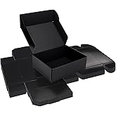 Rempry 12x9x4 Inches Black Shipping Boxes 20 Pack, Corrugated Cardboard Mailer Boxes for Packaging, Gift Boxes with Lids for 