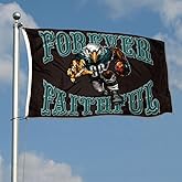 Rekkis Philadelphia City Football Sport Fans Flag 3x5Feet Forever Faithful Champions Flag Banner with 2 Brass Grommets Garden Party Wall Decor (Black)