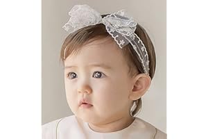 Bethynas Baby Girls Cute Bow-knot Headband Soft Lace Floral Hairbands Newborn Infant Toddlers Kids Hair Accessories (Style 2)