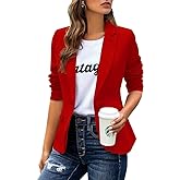 Womens Casual Blazers Long Sleeve Lapel Button Slim Work Office Blazer Jacket