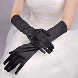Alintor 1920s Flapper Accessories Women Great Gatsby Headpiece Black Gloves view 6