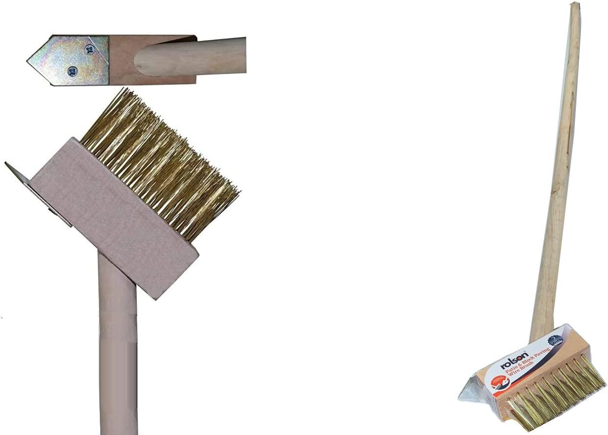 Bahob® 2 in 1 Heavy Duty Wire Brush Block Paving Garden Weeding Scraper