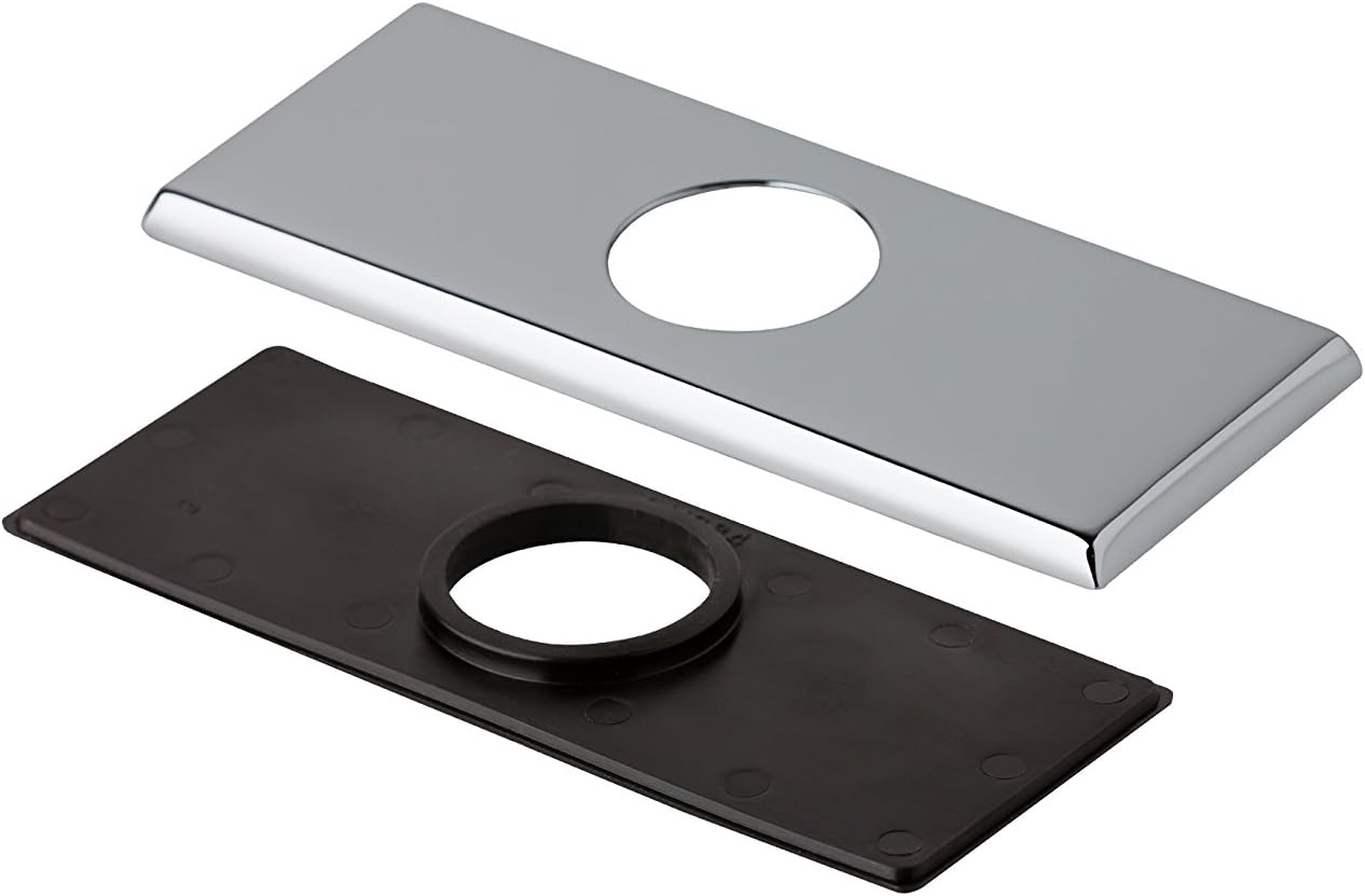 Danze DA607568 Centerset Square Lavatory Faucet Cover Plate, 4Inch, Chrome, Touch On Faucets