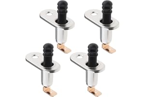 Micro Traders 4PCS Door Contact Switch Pin Switch Momentary Switch Pressure Switch for Automobile Hood Ceiling Lamp Chassis Lamp Trunk Notification 4.8mm Hole
