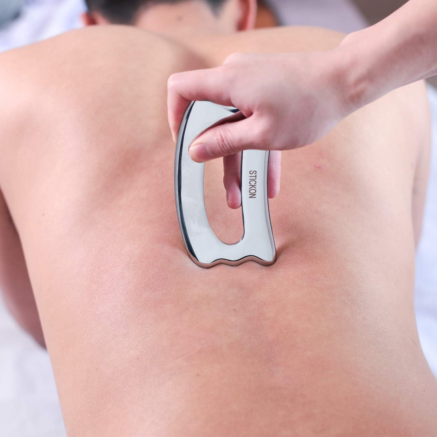 Tansozer Gua Sha Massage Tool Stainless Steel Tools Scraping Massage Tools Back Massager, Option A - Image 4